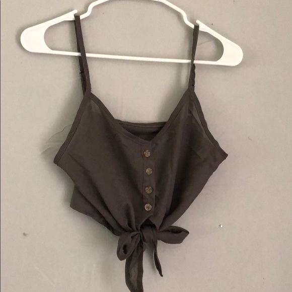 Olive Crop Top - Picture 3 of 5